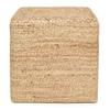 REDEARTH  Cube Pouf Foot Stool Ottoman - Jute Braided Pouffe Poof Accent Sitting Footrest for The Living Room, Bedroom, Nursery, Patio, Lounge & Other Rooms in The Home (14.5X14.5X16; Natural) view 4