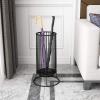 Umbrella Racks Black Wrought Iron Umbrella Stand Umbrella Holder, Modern Umbrella Storage Basket with Hook and Drip Tray, for Hotel Offices, 54x31cm view 4