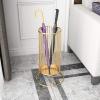 Umbrella Racks Golden Metal Umbrella Stand Umbrella Holder, Modern and Simple Wrought Iron Umbrella Stand Umbrella Holder, Umbrella Storage Bucket for Hotel Office Entrance, 54x31cm view 4