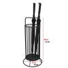 Umbrella Racks Black Wrought Iron Umbrella Stand Umbrella Holder, Freestanding Umbrella Storage Basket with Handle, Hook and Drip Tray, 64x31cm view 2