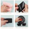 HEMOTON 5 Pairs Mounted Pot Lid Holder Self Adhesive Wall Door Pan Lid Cover Hanger Rack Multifunctional Kitchen Utensil Cutting Board Organizer (Black) view 3