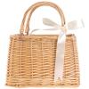 Flower Girl Baskets Wicker Basket Cookie Rattan Picnic Woven Flower Woven Storage Bins Wedding Decoration for Wedding Khaki view 1
