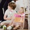 Flower Girl Baskets Wicker Basket Cookie Rattan Picnic Woven Flower Woven Storage Bins Wedding Decoration for Wedding Khaki view 3