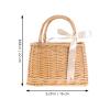 Flower Girl Baskets Wicker Basket Cookie Rattan Picnic Woven Flower Woven Storage Bins Wedding Decoration for Wedding Khaki view 4