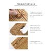 amololo Decorative Square Rattan Tissue Box and Condiment Organizer,6"x6" Napkin Paper Holder with Storage Box for Dinning Table, Resturant and Home,Brown view 2