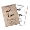 Nothing Fancy, Just Love | Modern Wedding Invitation | Black and White | Craft | Kraft | Simple Wedding Invites | Casual Wedding view 1
