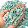 IMALY Amazonite Tumbled Chips Stone Polished Crushed Healing Crystal Quartz Pieces Irregular Shaped Stones for Home Decorative Stones Vases Plants Succulents 0.5lb view 3