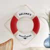 Let's Make Memories Personalized Life Preserver Ring - Decorative Custom Unique Pool, Boat, Beach House Decor - Weather-Durable Fabric - Personalize with Message - 21" Dia. - Thin Serif view 3