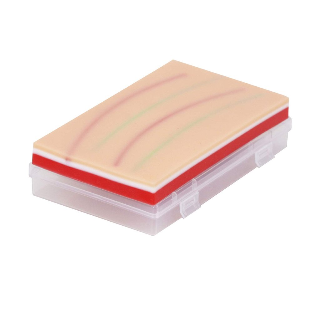 STZJBD Human Skin Injection Training Pad, Venipuncture Injection Training Pad Silicone Repeated Medical Skin Training Model
