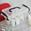 Yesdate Set of 6 Plastic Storage Box, Small Storage Latch Bin/Container with Lids, Clear, 1.5 L view 4