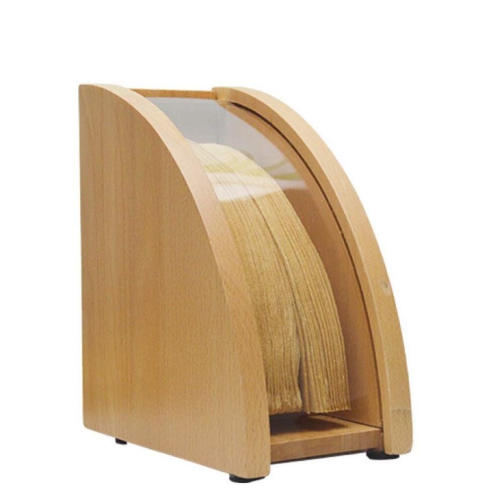 Coffee Filter Paper Box, Wooden Coffee Filter Holder with Cover, Conical Filter Paper Box for Coffee Filter Storage-Wooden