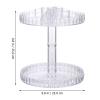 Cabilock 1pc Transparent Rotating Makeup Storage Rack Cosmetic Organizer Convenient Display for Home and Bathroom Easy Assembly for Perfumes and Makeup view 2