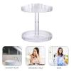 Cabilock 1pc Transparent Rotating Makeup Storage Rack Cosmetic Organizer Convenient Display for Home and Bathroom Easy Assembly for Perfumes and Makeup view 4