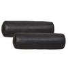Azrah Traders Neck Roll Pillow Cushion Cover, 20x7 Inch Full Moon Round Bolster Pillow Case, Cylinder Soft Lambskin Leather Pillowcase for Head, Spine & Neck Support During Sleep - Black Pack of 2 view 1