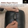 Azrah Traders Neck Roll Pillow Cushion Cover, 14x6 Inch Full Moon Round Bolster Pillow Case, Cylinder Soft Lambskin Leather Pillowcase for Head, Spine & Neck Support During Sleep - Black Pack of 2 view 4