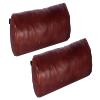 Azrah Traders Neck Roll Pillow Cushion Cover, 22x7 Inch Full Moon Round Bolster Pillow Case, Cylinder Soft Lambskin Leather Pillowcase for Head, Spine & Neck Support During Sleep - Tan Pack of 2 view 1