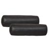 Azrah Traders Neck Roll Pillow Cushion Cover, 18x7 Inch Full Moon Round Bolster Pillow Case, Cylinder Soft Lambskin Leather Pillowcase for Head, Spine & Neck Support During Sleep - Black Pack of 2 view 1