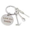 Honbay Love You Daddy Stainless Steel Keychain with Hammer Screwdriver Wrench Keychain Gift for Dad Father's Day Birthday Thanksgiving Christmas - with a Gift Box view 1