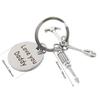 Honbay Love You Daddy Stainless Steel Keychain with Hammer Screwdriver Wrench Keychain Gift for Dad Father's Day Birthday Thanksgiving Christmas - with a Gift Box view 3
