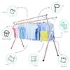 AIODE Clothes Drying Rack for Laundry Foldable, 79 inch Stainless Steel Pool Towel Rack Outdoor Free Standing Clothing Hanger Indoor view 2