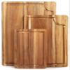 Acacia Wood Cutting Board Set with Juice Groove (3 Pieces), Organic Wooden Cutting Boards for kitchen, Butcher Block Cutting Board for Meat, Vegetable, Wooden Chopping Board 15x10, 12x8, 9x6 inch view 1