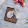 Crocon Rose Quartz Gemstone Peace Pocket Angel with Palm Worry Thumb Stone Guardian Carved Mini Healing Statue Energy Generator Prayer Gift Good Luck Decor view 2