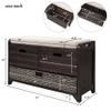 SOFTSEA Storage Bench Upholstered Storage Ottoman with Removable Basket and 2 Drawers, Farmhouse Shoe Bench with Seat Cushion, Full Assembled, Espresso view 2