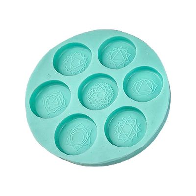 HELYZQ Epoxy Resin Mold Seven Chakras Hemisphere Round Silicone Mould DIY Crafts Tools