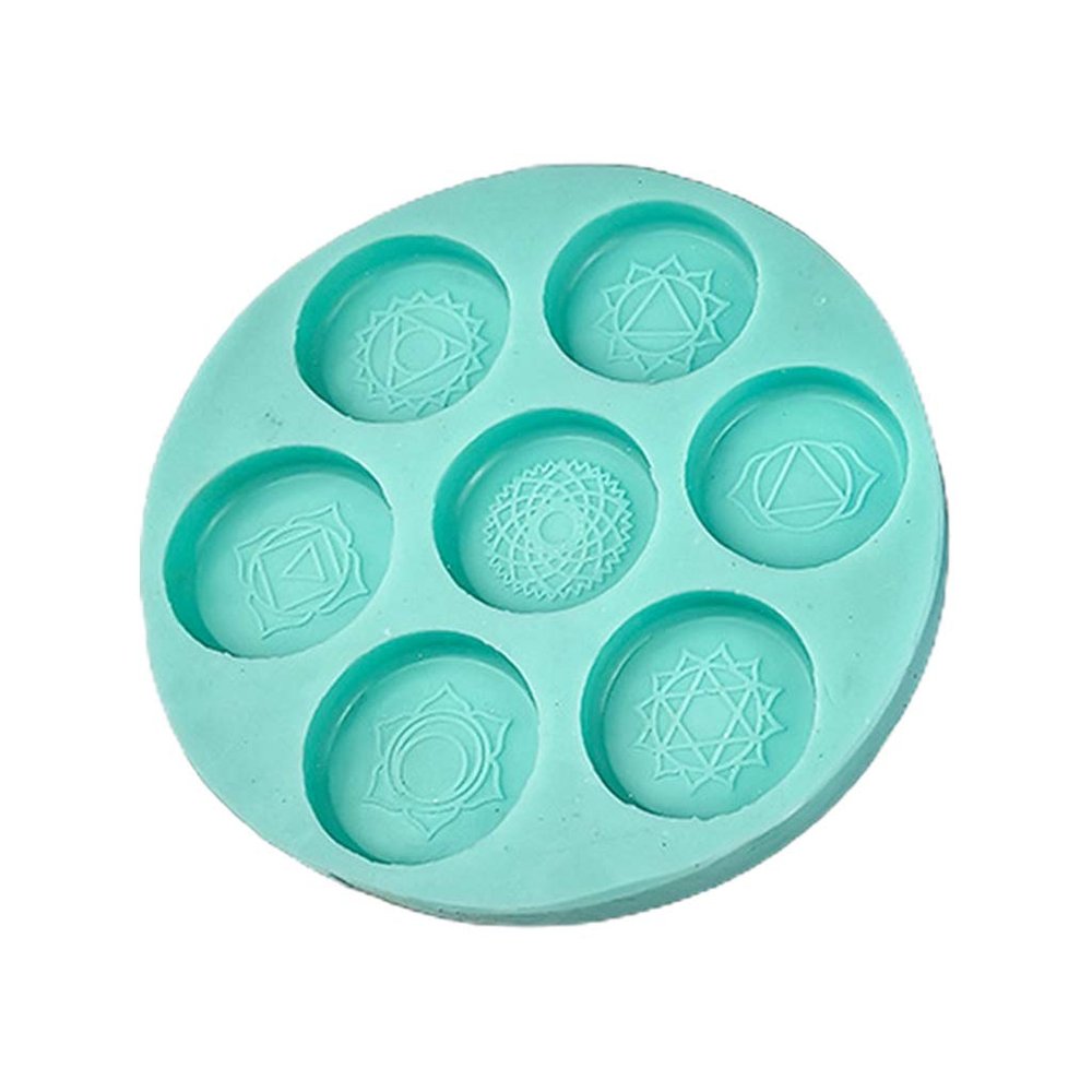 HELYZQ Epoxy Resin Mold Seven Chakras Hemisphere Round Silicone Mould DIY Crafts Tools