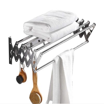 GXFWJD Drying Rack Extendable Clothes Airer Small Clothes Airer for Indoor and Outdoor Use Clothes Airer for Radiators and Balconies Airer Stainless Towel Rack (Color : Silver, Size : 80cm)