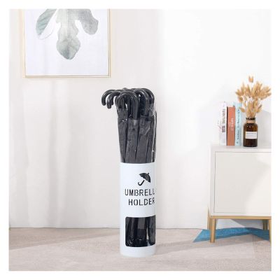Umbrella Racks White Indoor Umbrella Stand Umbrella Holder, Used for Office Home Decoration Umbrella Basket, with Drip Tray and Hook Length Umbrella Storage Rack