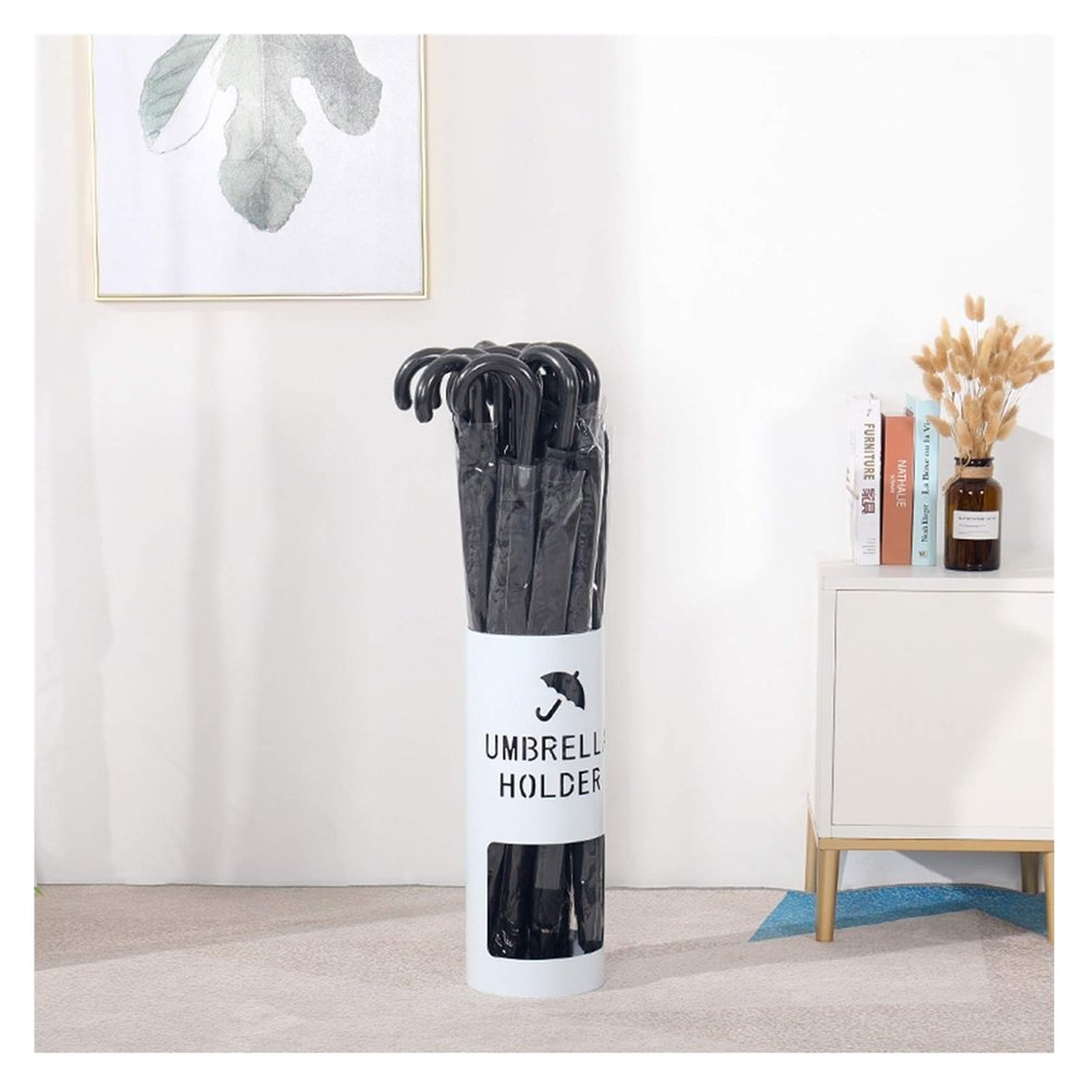 Umbrella Racks White Indoor Umbrella Stand Umbrella Holder, Used for Office Home Decoration Umbrella Basket, with Drip Tray and Hook Length Umbrella Storage Rack