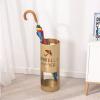 Umbrella Racks Golden Metal Umbrella Stand Umbrella Holder, Long and Short Umbrella Storage Basket at The Entrance of The Hotel Corridor, with 3 Hooks, 50x19cm view 4