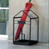 Umbrella Racks Metal Umbrella Stand Umbrella Holder, Large-Capacity Umbrella Basket On The Entrance Porch of The Hotel Foyer, with Hook and Mobile Drip Tray, 22x22x53cm (Color : Black) view 2