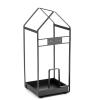 Umbrella Racks Black Metal Umbrella Stand Umbrella Holder, Large-Capacity Umbrella Basket On The Entrance Porch of The Hotel Foyer, with Hook and Mobile Drip Tray (Color : Black) view 1