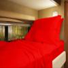 RV-Sheets RV Short King 72" X 75" 4-PC Sheet Set 400 Thread-Count 100% Soft Long Staple Egyptian Cotton Made for RV, Camper, Boat & Motorhomes, Soft-Luxury 10-Inch Deep Pockets - Blood Red Solid view 1