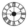 40cm Wall Clock Outdoor Garden Wall Clock Nordic Metal Roman Numeral Wall Clocks Retro Iron Round Black Home Office Decoration view 1