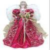 16" Red Christmas Angel Tree Topper view 1