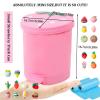 BxuxJar Strawberry Trash Can, 2PCS 1 Gallon Small Trash Cans Cutecore Room Decor Kawaii Cute Trash Can for Bedroom with 2 Rolls Garbage Bag and 20 PCS 3D Cartoon Stickers (Pink + Red, Small) view 4