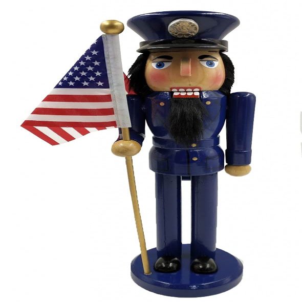 Santa's Workshop 14" Air Force Nutcracker, Blue, 70426