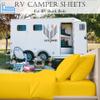 RV-Sheets RV Camper King 72"X80" 4-PC Sheet Set 400 Thread-Count 100% Soft Long Staple Egyptian Cotton Made for RV, Camper, Boat & Motorhomes, Soft-Luxury 10-Inch Deep Pockets - Golden Solid view 2
