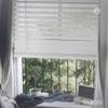 MOOD Luxe Faux Wood Blinds | 48 inch Blinds for Windows | 2" Cordless Blackout Window Treatment | Luxe White | 48 Wide x 60 Tall view 3