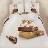 4 Piece Animal Print Bedding Duvet Cover Sheet Set44; Twin view 1