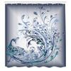 Ambesonne Abstract Shower Curtain, Peacock Bird Tail Feathers Plume Paisley Pattern Ornamental Design, Cloth Fabric Bathroom Decor Set with Hooks, 69" W x 84" L, Pale Ceil view 2