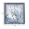 Ambesonne Abstract Shower Curtain, Peacock Bird Tail Feathers Plume Paisley Pattern Ornamental Design, Cloth Fabric Bathroom Decor Set with Hooks, 69" W x 84" L, Pale Ceil view 3