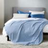 Bedsure Cooling Cotton Waffle Queen Size Blanket - Lightweight Breathable Blanket of Rayon Derived from Bamboo for Hot Sleepers, Luxury Throws for Bed, Couch and Sofa, Sky Blue, 90x90 Inches view 2