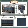 P PURLOVE Wood Storage Bench with Removable Basket and 2 Drawer,Fully Assembled Entryway Storage Bench Shoe Bench with Removable Cushion for Hallway Entryway Living Room view 4