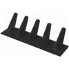 Plymor Black Velvet Ring Finger Display, Five on Rectangular Base, 8" W x 2.125" D x 2.5" H (Pack of 12) view 1