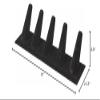 Plymor Black Velvet Ring Finger Display, Five on Rectangular Base, 8" W x 2.125" D x 2.5" H (Pack of 12) view 3