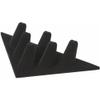 Plymor Black Velvet Ring Finger Display, Six on Triangular Base, 7" W x 3.25" D x 1.5" H (Pack of 6) view 1